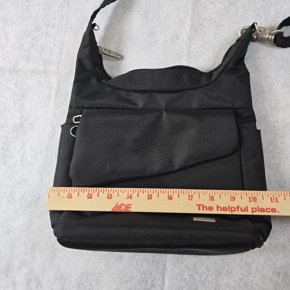 Travelon Anti-Theft Classic Messenger Bag, Black Handbag